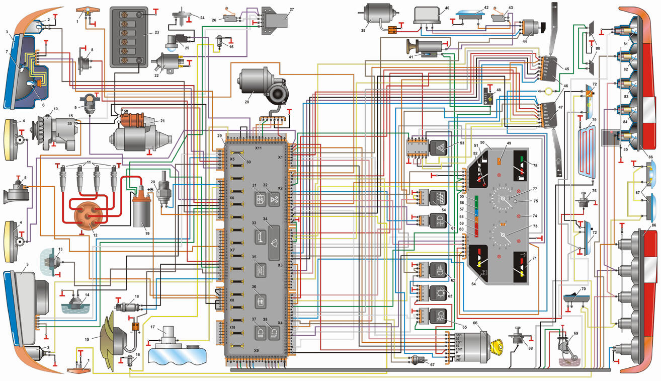 схема электропроводки уаз патриот.